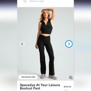 Beyond Yoga Spacedye At Your Leisure Bootcut Pant Darkest Night Size Medium